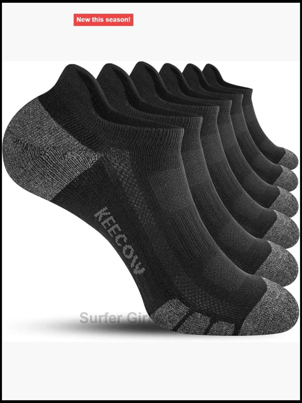 Cushioned No Show Low Cut Athletic Running Socks 6 Pairs